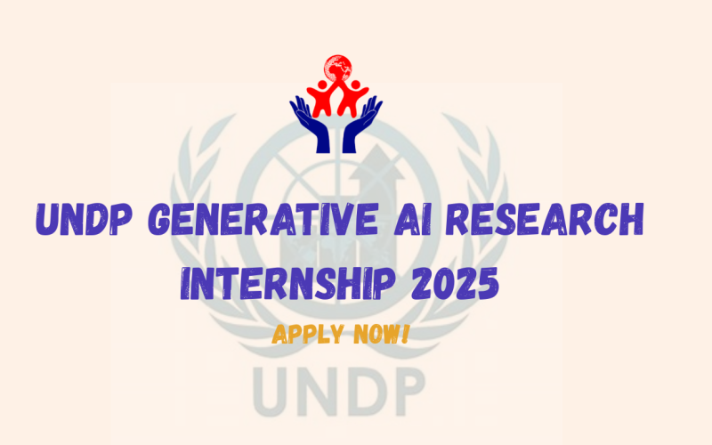 UNDP Generative AI Research Internship 2025 – Fully Remote or Istanbul-Based Opportunity